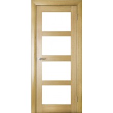 Contemporary Internal White Oak 4 Lite Clear Glazed Finished Door 