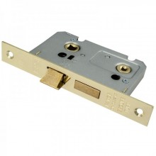 Easi T Bathroom Lock 65mm Electro Brass