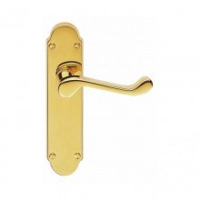 Oakley Latch Polished Brass Door Handles