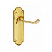 Ashtead Latch Polished Brass Door Handles