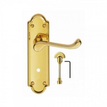 Ashtead Bathroom Polished Brass Door Handles
