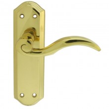 Wentworth Latch Polished Brass Door Handles