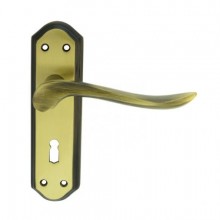 Lytham Lock Florentine Brass Door Handles