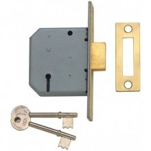 Union 3 Lever Mortice Deadlock 65mm Polished Brass