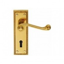 Georgia Lock Polished Brass Door Handles 