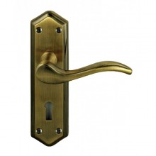 Paris Lock Antique Brass Door Handles
