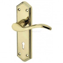 Paris Lock Polished Brass Door Handles