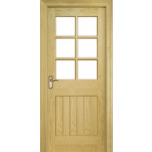 Mexicano Internal White Oak 6 Lite Clear Glazed Finished Door