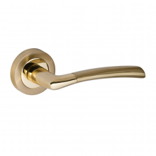 Tifosi Designer Satin Brass / Polished Brass Door Handles