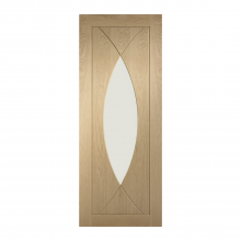 Pesaro Internal White Oak Clear Glazed Finished Door