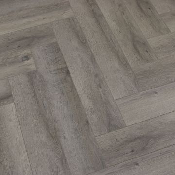 Lamett Regent Misty Grey Herringbone (2.27m2 per pack)